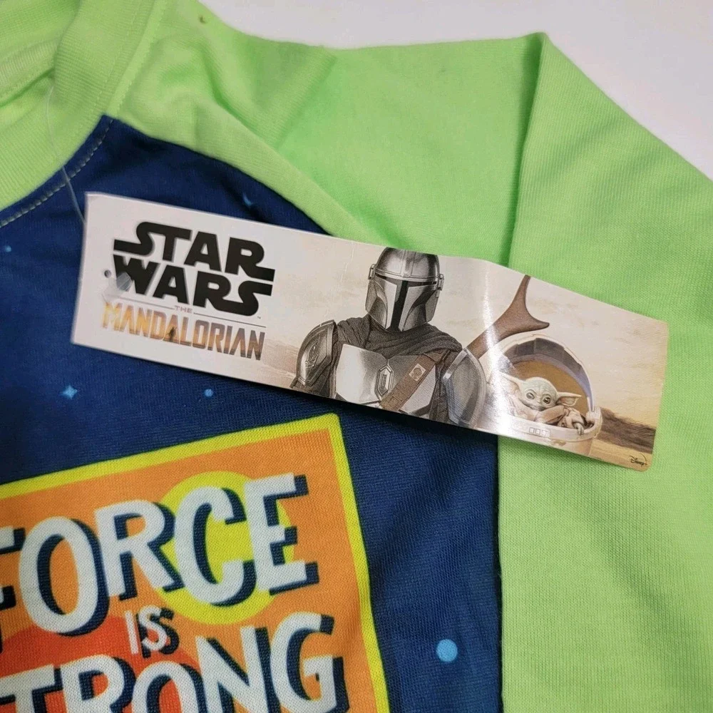 NEW STAR Wars Baby‎ Yoda Super Hero Boys Long Sleeve Pajama 2 PC Set Size 6-7
